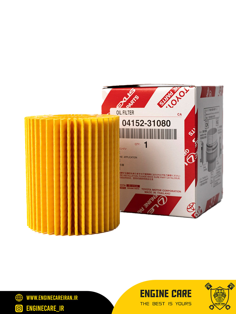 فیلتر روغن تویوتا مدل TOYOTA 04152-31080 جنیون اصلی
